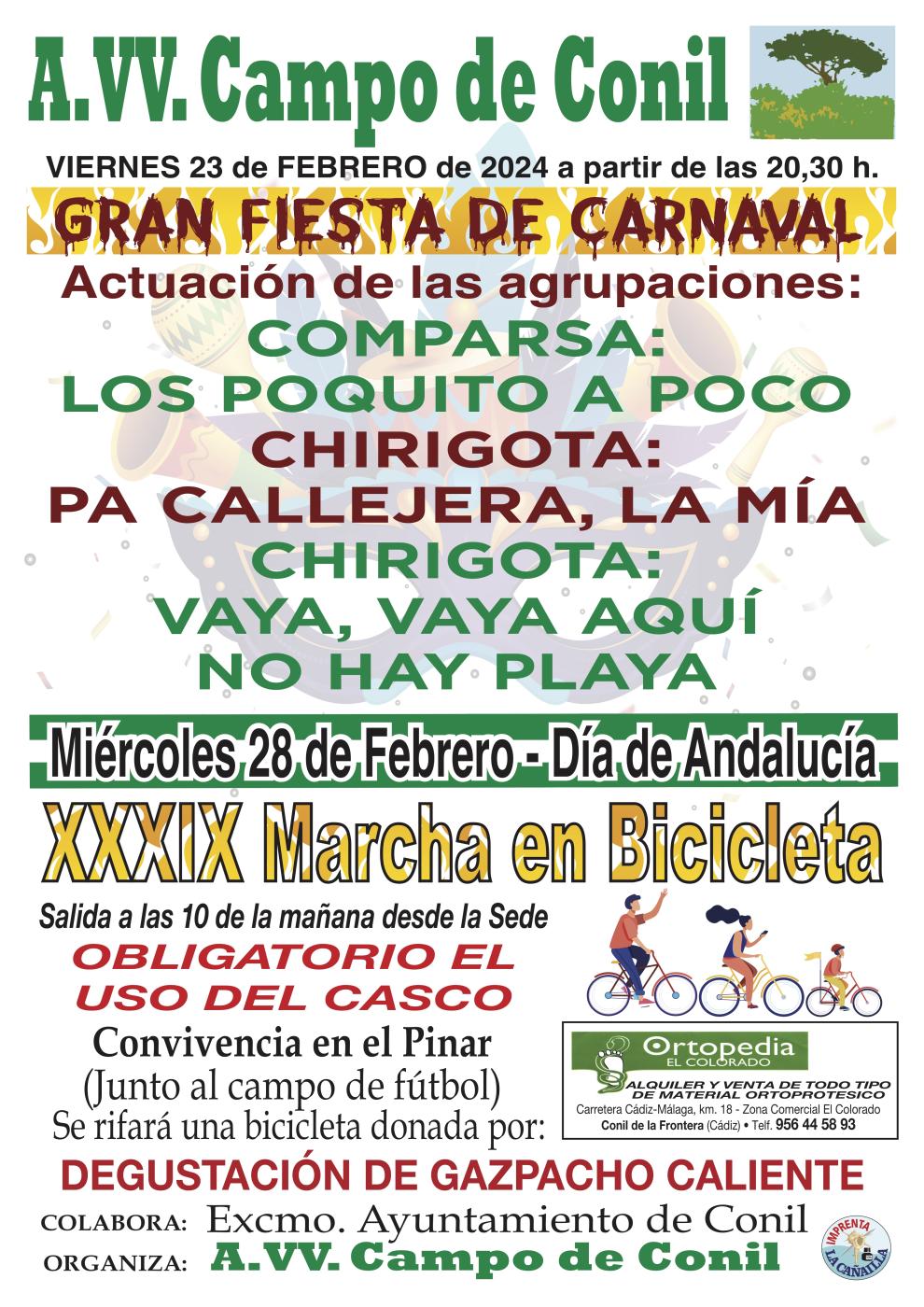 Cartel Gran Fiesta de Carnaval 2024