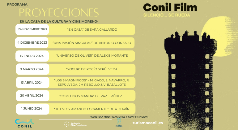 PROYECCIONES Y COLOQUIOS CONIL FILM CARTEL