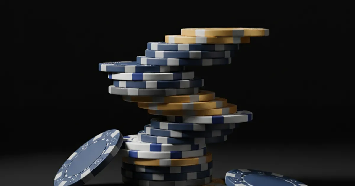 Fichas de casino acumuladas — jackpot progresivo creciendo con cada apuesta